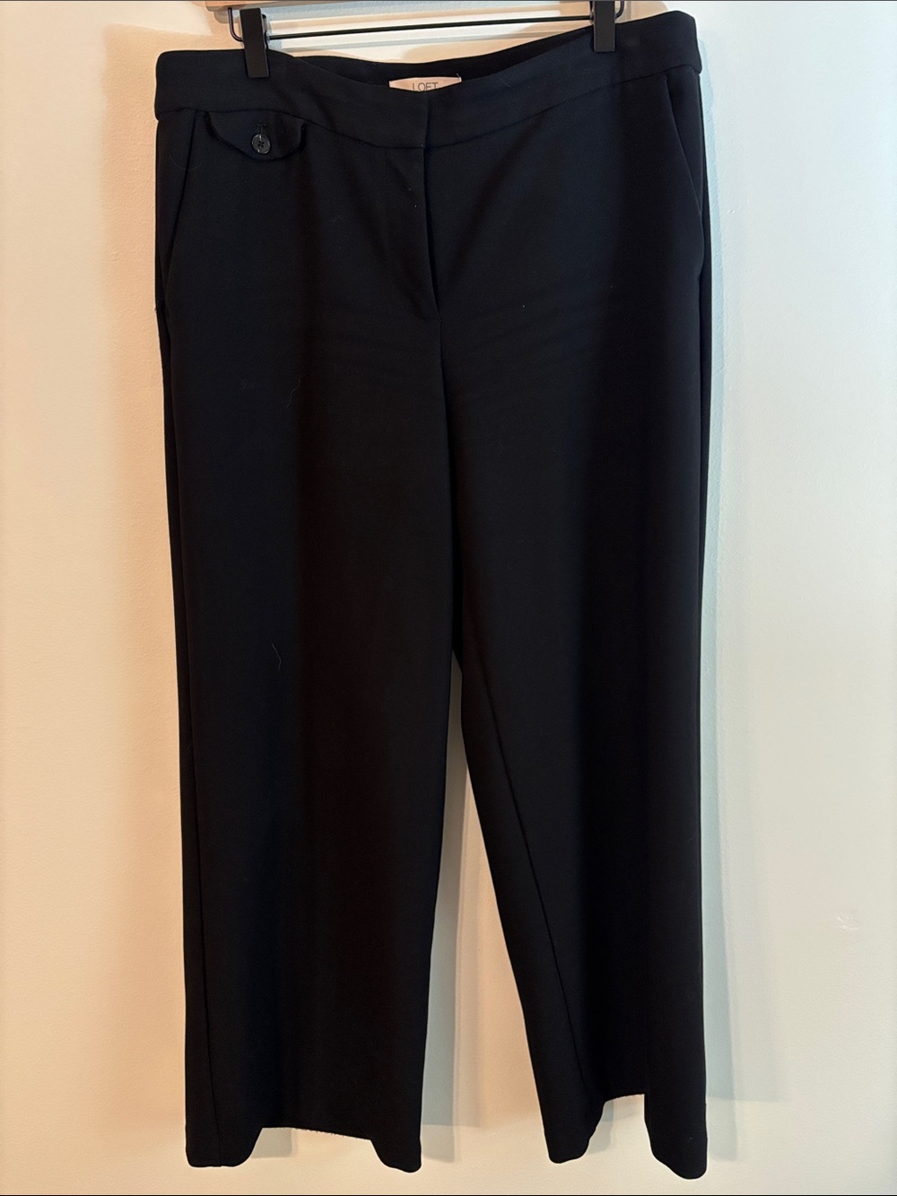 LOFT Black Wide-Leg Pants
